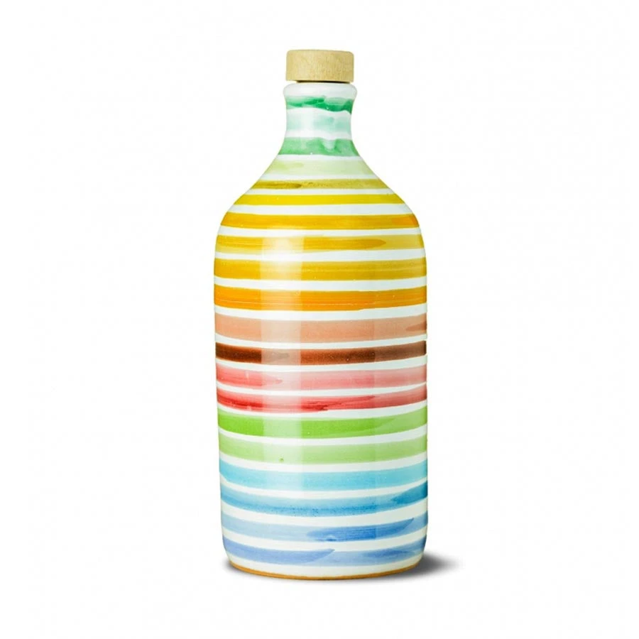 Frantoio Muraglia Intense Fruity Extra Virgin Olive Oil In Rainbow Terracotta Bottle 500ml 1 Frantoio Muraglia Intense Fruity Extra Virgin Olive Oil In Rainbow Terracotta Bottle 500ml