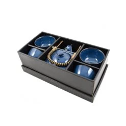 Rich Blue Japanese Tea Set For Four -Sous Chef Sales Boutique rich blue japanese tea set for four 4