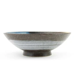 Blue-Black Glaze Bowl -Sous Chef Sales Boutique stoneware bowl blue and gold 24cm side2