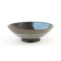Blue-Black Glaze Bowl -Sous Chef Sales Boutique stoneware bowl blue and gold 24cm side3