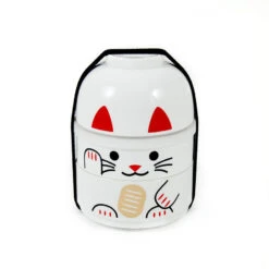 White Manekineko Bento Box 640ml