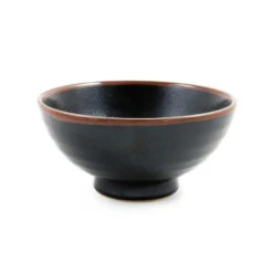 Black Stoneware Ramen Bowl